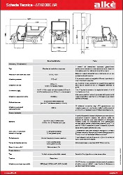Technical Specs  waste collection vehicle Alke' ATX200E AR