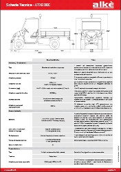 Technical Specs electric utility vehicle Alke' ATX280E