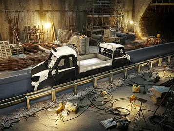 Doppelkopf Tunnelwagen mit Elektroantrieb