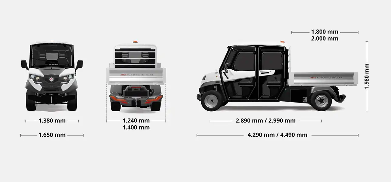 Double Cab ATX ED Electric Vehicles - Dimensions